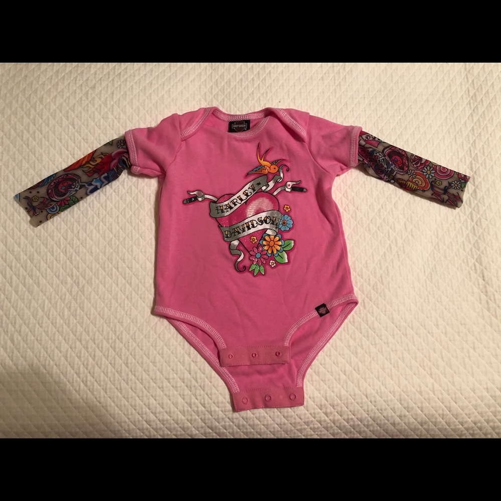 Harley Davidson Tattoo-Sleeved Onesie
